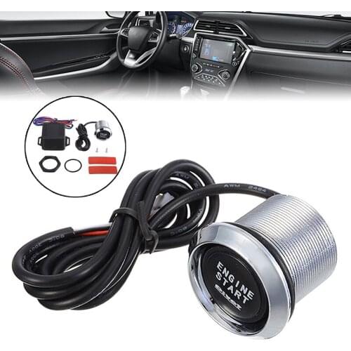 1set Car Engine Start/Stop Push Button Ignition Starter Switch Relay Box Blue LED For Auto Interior Accessories