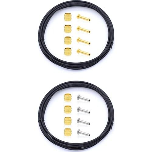 2.5M Bike Hydraulic Disc Brake Hose Kit Bicycle Hydraulic Olive Insert Set for Mountain Bike System