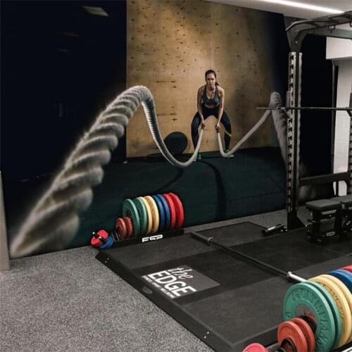Wellyu Beautiful fitness background wall custom large mural green silk cloth wallpaper papel de parede para quarto