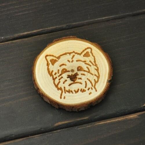 Westie Fridge Tree Slice Dog Magnets Wooden Fridge Magnet Dog Refrigerator Magnet Kitchen Decor For Dog Lovers