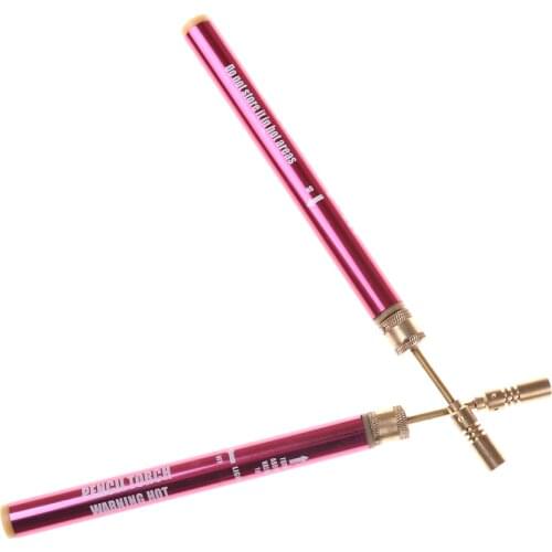 Metal Mini Gas Blow Torch Gun Soldering Solder Iron Cordless Welding Pen Burner Welding Tool Pink Color