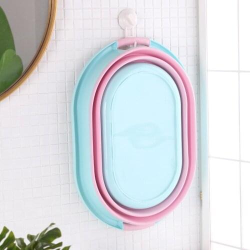 Multifunctional Folding Basin PP+TPR Dirty Clothes Hamper Storage Case Pet Bath Tub Laundry Organizer Storage Bins Fruit Basket