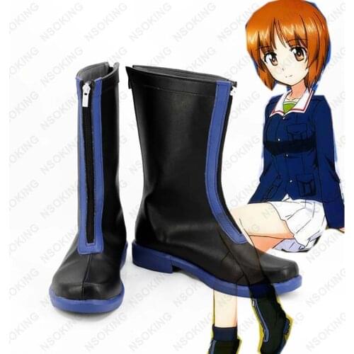 New GIRLS und PANZER Cosplay Shoes Nishizumi Miho Anime Boots Tailor Made