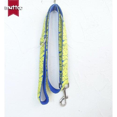 MUTTCO personalized pet dog ID tag leash The SPLASH INK self-design adjustable puppy nameplate collar 5 sizes UDC090