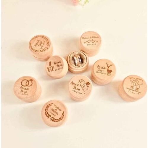 Personalized Valentines Engagement Wooden Ring Bearer Box, Rustic Wedding Ring Box Holder,Vintage Custom Wedding Ring Box