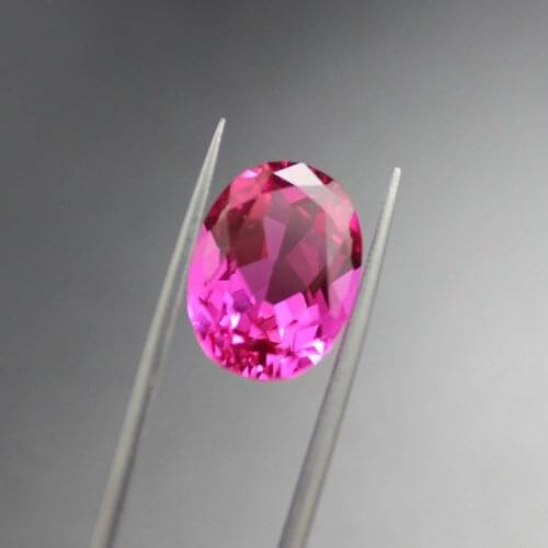 Rose red tourmaline oval shape bright cut faceted stone beads for jewelry making diy stones loose women