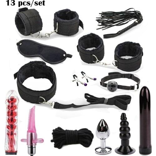SexToys for Couples Bondage Vibrators Set Nylon Restraint BDSM Vibrator Plug Flirt Games Erotic Toys for Women adult games