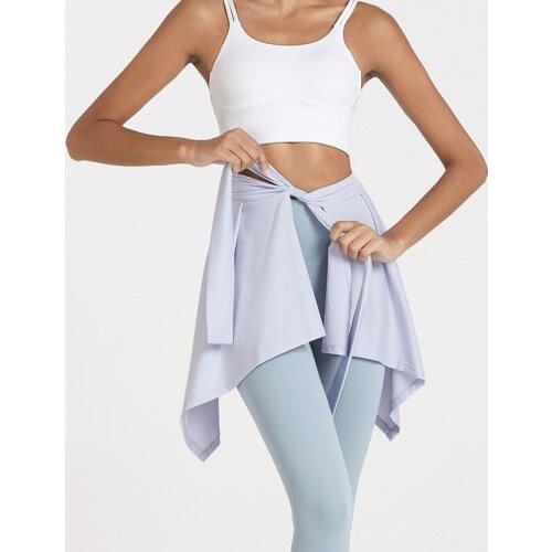 Europe and the United States sports yoga skirt anti-exposure strap a skirt outside the hip towel ballet dance skirt yoga clothes