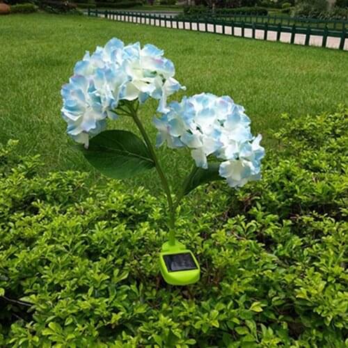 LED Hydrangea Lamp Outdoor Solar Flower Hydrangea Lamp Garden Decoration Home Garden Yard Lawn Path Lamp Solar Lawn Lamp