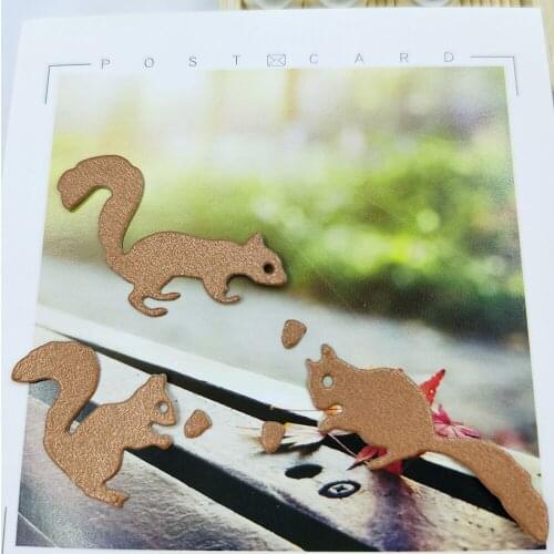 Three Squirrels Metal Cutting Dies Scrapbooking Embossing Folders for Card Making Craft DIY Clear Stamps and Slimline Die Cut