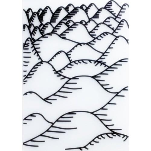 YLEF105 Mountain Plastic Embossing Folder For Scrapbook Stencils DIY Photo Album Cards Making Decoration Scrapbooking Tools New