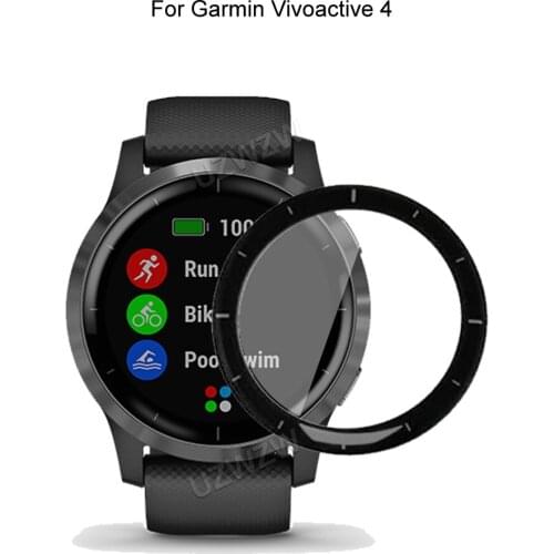 For Garmin Vivoactive 4 45mm Soft Smart Watch Screen Protector Guard 3D Curved Edge Full Coverage Protective Film Cover