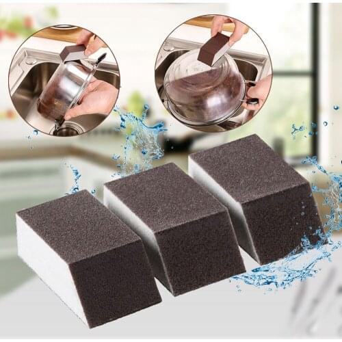 1pc Alumina Emery Sponge Brush Cleaner Eraser Strong Cleaning Brush Dish Bowl Washing Brush Window Glass Cleaner Cleaning Tool