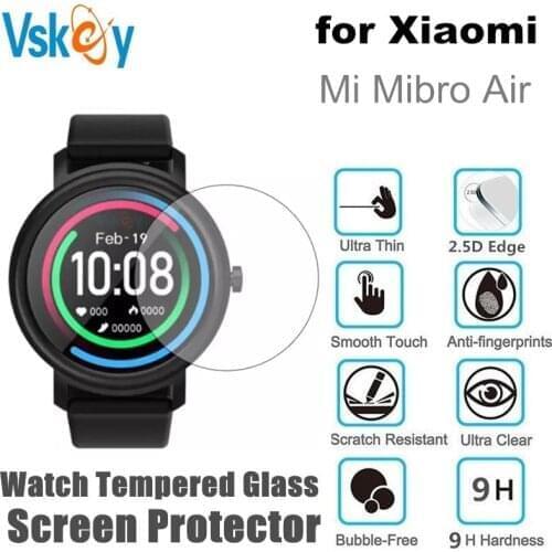 100PCS Tempered Glass Screen Protector for Xiaomi Mibro Air Round Smart Watch D35mm Anti-Scratch Protective Film