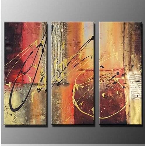 3 pcs Hand Painted Modern Abstrac Canvas Oil Painting Wall Art for Bed Room Art Wall Decorations Living Room