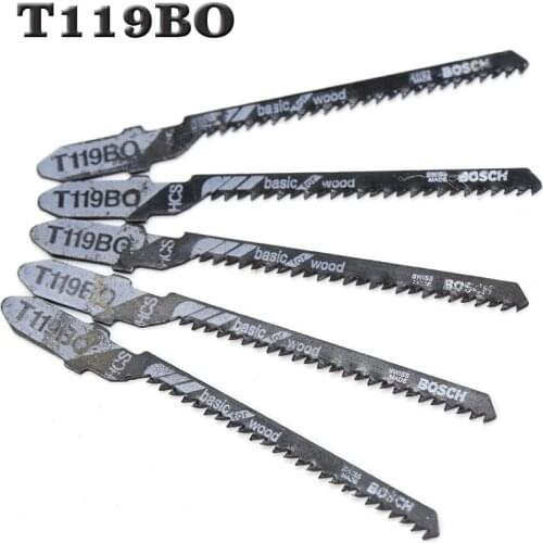 5Pcs/lot 60mm-82mm HCS-T119BO Jig Saw Blades for for Resin Hard and Soft Wood Laminated Boardrct