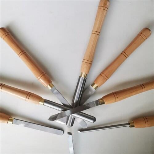 8pcs/set High Speed Steel Lathe Cutter Tools Wood lathe Tool Holder Lathe Chisel Wood Turning Tools Woodworking Tool