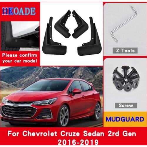 Car Fender Mud Flaps For Chevrolet Cruze Sedan 2rd Gen 2016-2019 Mudguards Splash Guards Fender Mudflaps Car Fender Accessories