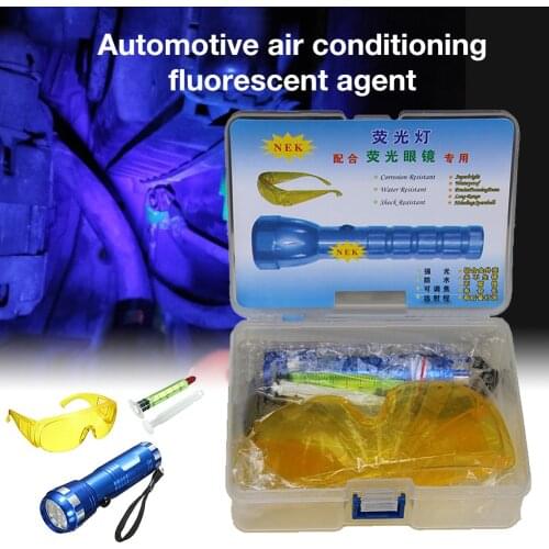 Automobile Fluorescent Leak Detection Tool Auto Air Conditioning Repair Tool R134a Refrigerant Gas A/C Leak Test Detector