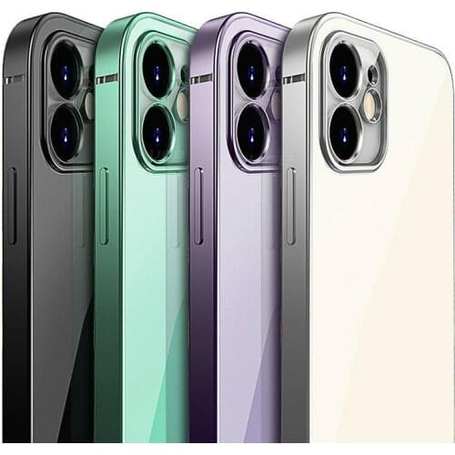 Mobile Phone Case For iPhone 11 11 Pro 11 Pro Max HD Transparent Phone Case Electroplating Edging TPU Anti-fall Protective Case