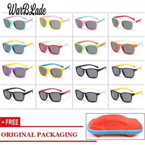WarBLade Kids Flexible Eyewear Children Cool UV400 Sun GlassesPolarized Sunglasses Protection Eyeglasses For Boy Girl With Case