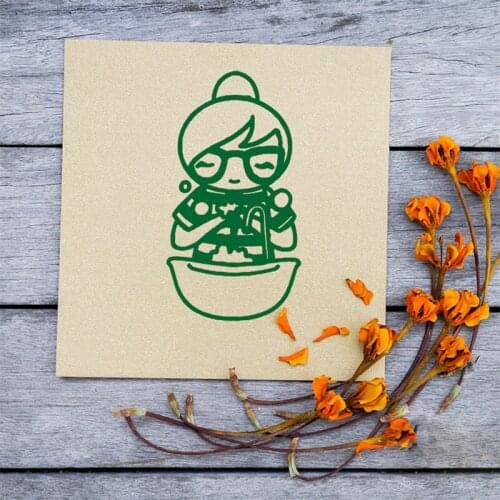 Girl Transparent Silicone Clear Stamp Coordinating Die For Scrapbooking DIY Craft Decoration Soft Stamp Photo Album