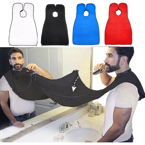 Bathroom Apron Male Beard Apron Razor Holder Hair Shave Beard Catcher Waterproof Floral Cloth Household Cleaning Protector