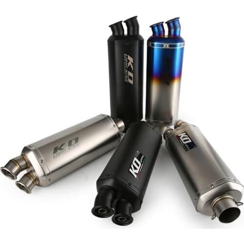 Dual-outlet 51mm Motorcycle Exhaust Muffler Pipe 2 Removable DB Killer Escape Stainless Steel for R1250GS Adventure 1050 1190