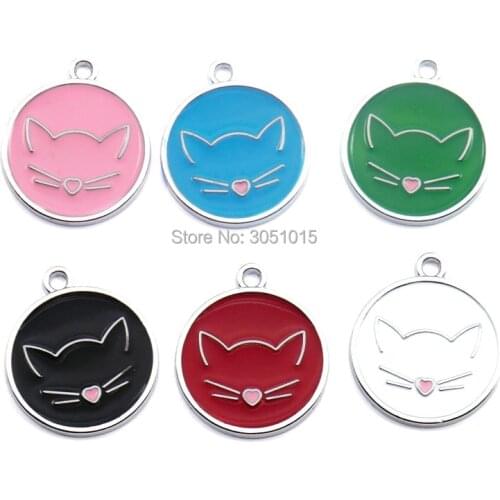 Wholesale 20Pcs Cute Personalized Dog ID Tags Engraved Pet Shop Name Tag Pet ID Tags For Cats Dogs Collar Accessories Dog Tag
