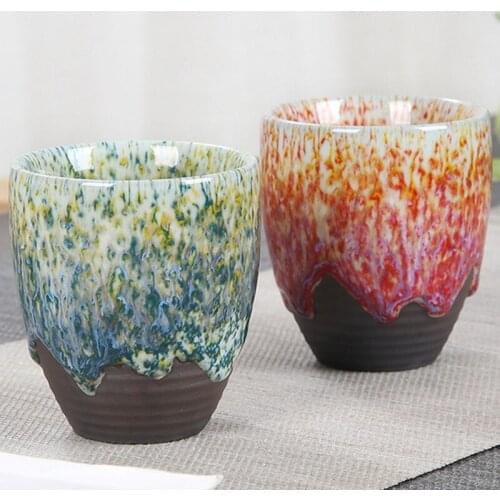 Japanese espresso coffee mug retro stoneware master tea cup ceramic water bowl