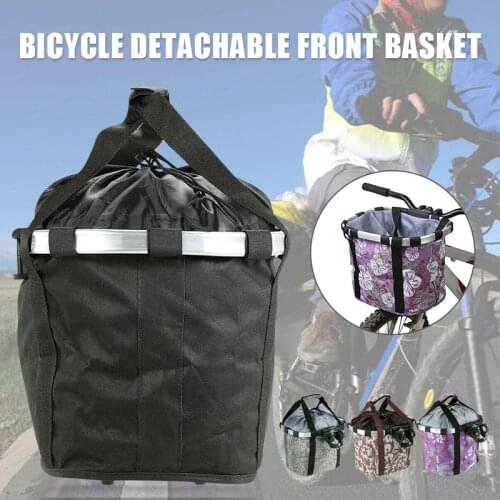Hot Waterproof Bike Handlebar Frame Bag Foldable Pet Carrier Bicycle Basket Removable Quick Release DO2