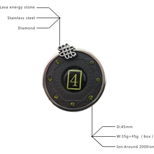 Quantum Energy Number Pendant Necklace for Men Women