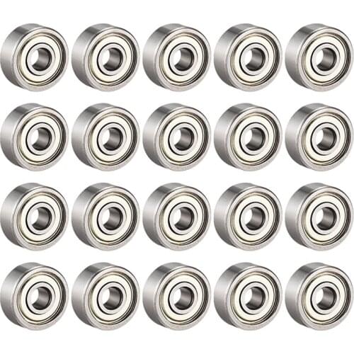 624ZZ Ball Bearing 4mm x 13mm x 5mm Double Shielded Deep Groove Bearings, Bearing Steel (Pack of 20)