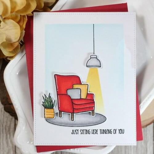 "you Feel Like Home" House Cutting Dies & Coordinating Stamp for Scrapbooking Craft Embossing Stencil Die Cut Card Making