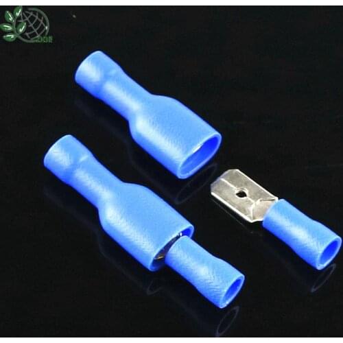 Blue Insulated Spade Electrical Wire Cable Connector Terminal Male/Female