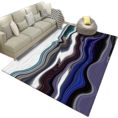 Modern New Chinese Style Living Room Carpet Ink Printing Geometric Pattern Rugs For Bedroom Home Room Decor Bedside Floor Mats