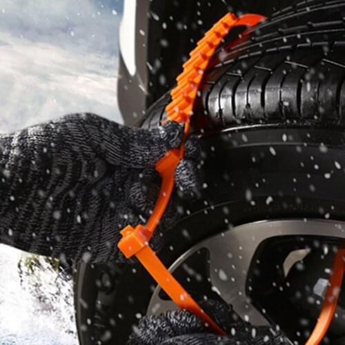 A0NE 10pcs/set Automobile Universal Anti-skid Snow Chain Off-road Vehicle Tire Snow Chains Emergency Non-slip Cable Ties