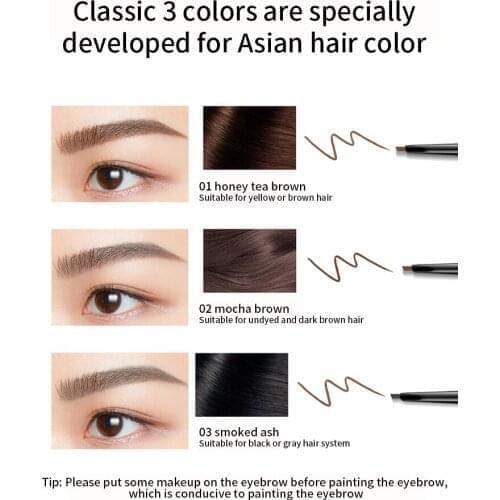 Yodlass/ Youdainier Ultra-thin Triangular Eyebrow Pencil Waterproof, Sweat-proof, Durable, Non-decolorizing, Smoked Grey Student