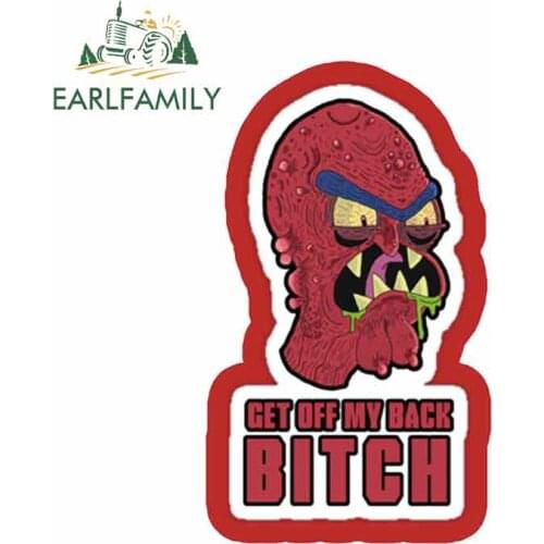 EARLFAMILY 13cm x 7.9cm for GET OFF MY BACK BITCH Car Bumper Window Stickers Vinyl Funny Sticker Funny Car Decal VAN Decoration