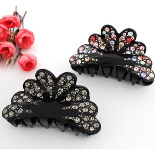 Rhinestones Claw Hair Clip - Elegant Hair Accessory for Women Girls Fashion Hair Ornament Jewelry Tiara for Shower Daily Wear
