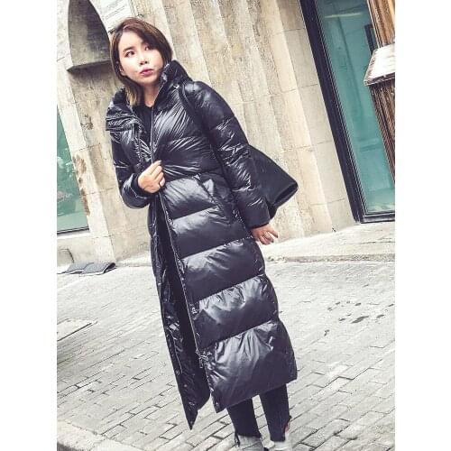 Winter Duck Down Women Long Hoody Windproof Parka Mujer Warm Thicken Coat Female Puffer Jacket Doudoune Femme LX2546
