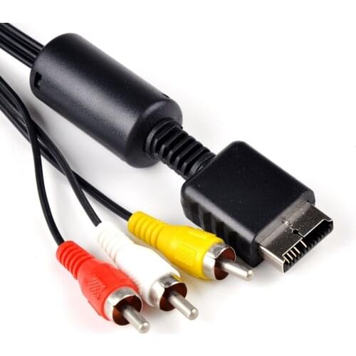 1.8M RCA TV Cable AV lead Sound Audio Video for Sony Playstation 2 3 PS2 PS3 4 AV TV Composite Cable Adapter Converter Cord