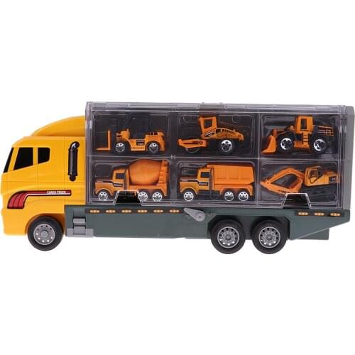 12x Kids Boys Play Excavator Digger Dump Truck Lorry Wheel Loader Helicopter Models Toys