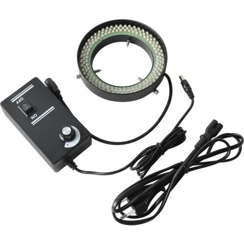 156pcs LED Adjustable Ring Light Illuminator Working Diameter 80mm For Industrial Stereo Microscope HDMI VGA Video Camera
