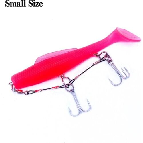 3pcs/Lot High Strength Double Treble Hooks Screw-In Assist Hook With Pike Screw Connector For Rigging Big Shad Soft Lure Baits