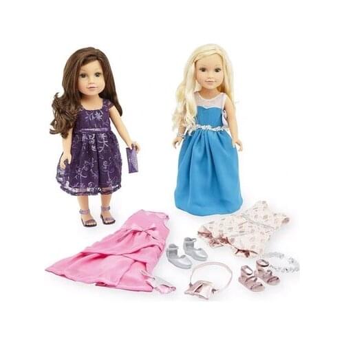 45cm american doll of girl 18 inch travel girl travel doll original dress suit dress casual wear princess accessories gift