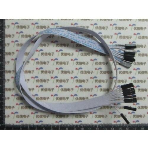 Free shipping 10pcs 10X10 10P 10 Way Dual Heads Dupont Terminals Extend Data Cable Wire Line White & Blue Length 60cm