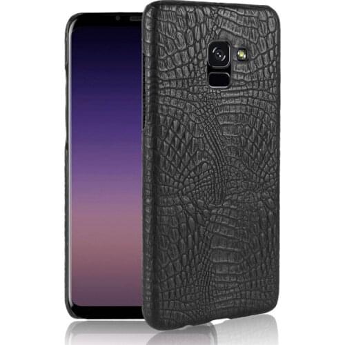 For Samsung A5 2018 A530 Case Crocodile Grain Hard PC with PU Leather Back Cover Phone Case for Samsung Galaxy A5 2018 SM-A530