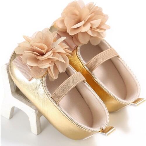 E&Bainel Cute Toddler Flower Crib Shoes Soft Sole Kid Girls Baby Shoes Prewalker PU Leather Baby Moccasins