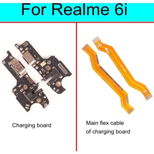 For Realme 6i RMX2040 USB Charging Dock Port Connector main Microphone Mic Audio jack Board flex cable